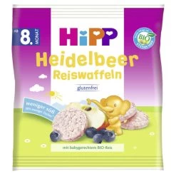 Hipp Bio Reiswaffeln Heidelbeer Ab 8.Monat 30G