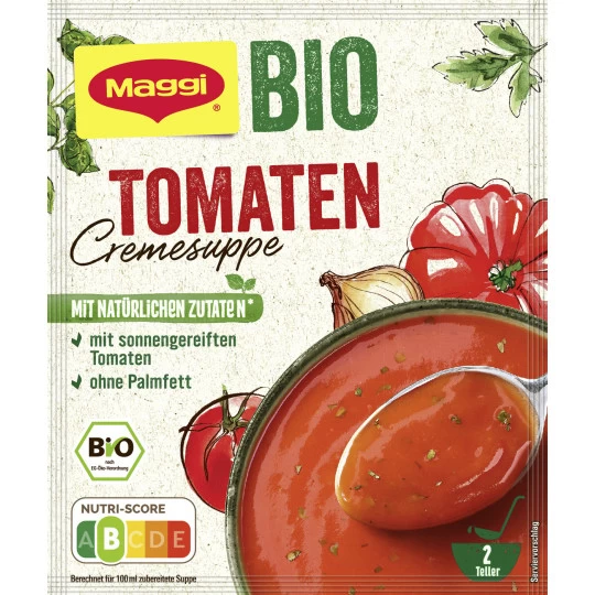 Bio Tomaten Cremesuppe Ergibt 500ML
