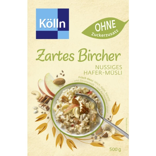 Zartes Bircher Nussiges Hafer-Müsli 500G