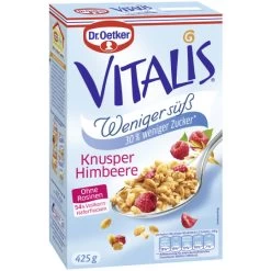 Dr. Oetker Vitalis Knusper Himbeer Weniger Süß 425G